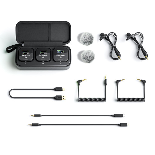 Компактна радіосистема Saramonic Blink 900 B2 2-Person Digital Camera-Mount Wireless Omni Lavalier Microphone System (2.4 GHz, Black) (BLINK 900 B2) | Saramonic
