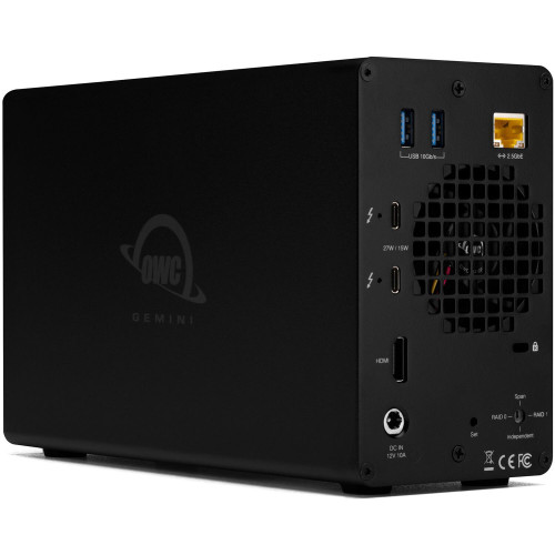 Зовнішній накопичувач OWC Gemini 16TB 2-Bay Thunderbolt 3 Raid Array (2 x 8TB) (OWCTB3GM000H16) | OWC