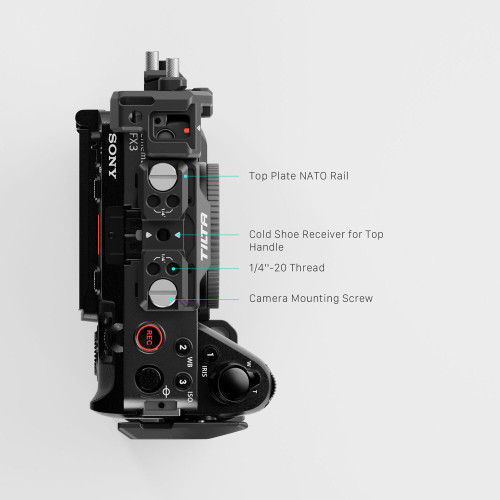 Клітка Tilta Camera Cage Basic Kit v2 for Sony FX3 & FX30 (Titanium Gray) (TA-T16-A-TG) | від бренду Tilta
