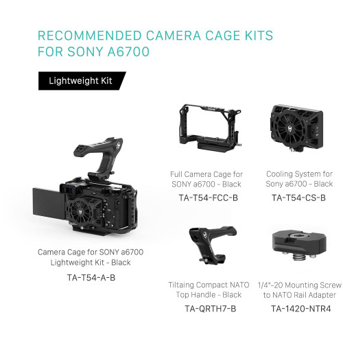 Клетка Tilta Camera Cage Lightweight Kit for Sony a6700 (Black) (TA-T54-A-B) | Tilta