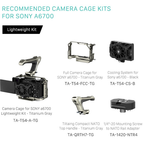 Клітка Tilta Camera Cage Lightweight Kit for Sony a6700 (Titanium Gray) (TA-T54-A-TG) | Tilta