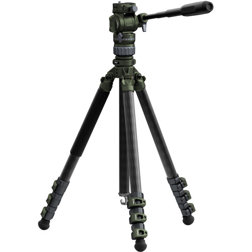 Штатив (комплект) Tilta Travel Video Fluid Head with 3-Stage Carbon Fiber Legs (5KG) - Forest Green (TT-VT05-FB-FG) | Tilta
