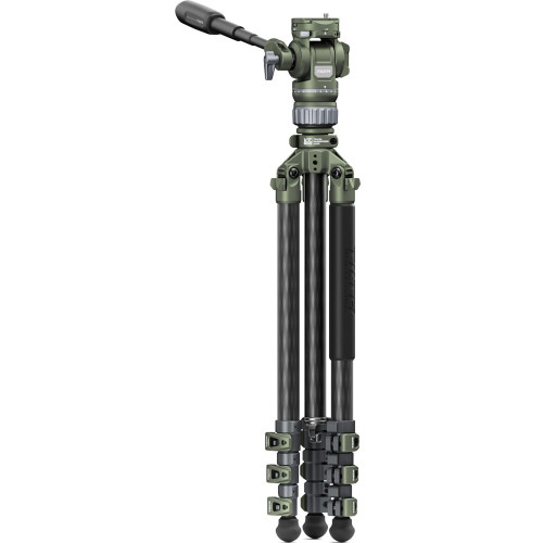 Штатив (комплект) Tilta Travel Video Fluid Head with 3-Stage Carbon Fiber Legs (5KG) - Forest Green (TT-VT05-FB-FG) | Tilta