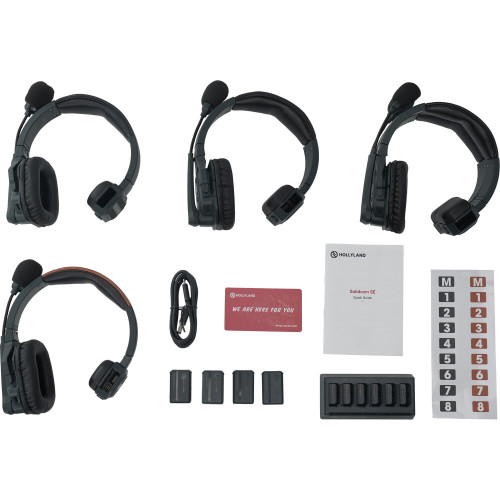 Интерком система Hollyland Solidcom SE Global 4S 4-Person Full-Duplex Single-Ear Noise-Canceling Headset Intercom System (2.4 GHz) (Solidcom SE-4S GV) | от бренда Hollyland