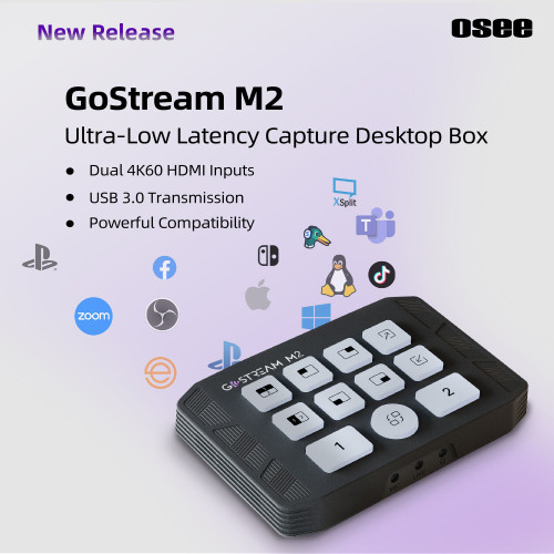 Контролер захоплення та виведення відеосигналу OSEE GoStream M2 Dual 4K USB 3.0 HDMI Capture Card (GoStream M2) | від бренду OSEE