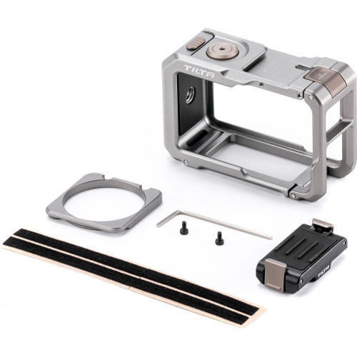 Клітка Tilta Full Camera Cage with Mounting Baseplate Kit for DJI Osmo Action (Titanium Gray) (TA-T72-A-TG) | Tilta