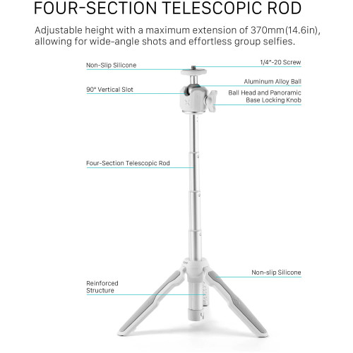 Штатив Tilta Extendable Vlog Tripod (Space Gray) (TT-VT01-BH-SG) | Tilta