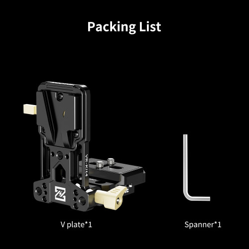 Батарейная площадка ZGCINE VR-Kit 4 Quick Release Metal V-Lock Battery Plate with Arca-Type Mount (VR-Kit 4) | ZGCINE