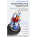 Спіральний HDMI-кабель PORTKEYS Twisted Pair PureCopper CoreSlim Coiled HDMl Cable (1 m) (Twisted CoreSlim HDMl Cable 1M) | от бренда PortKeys