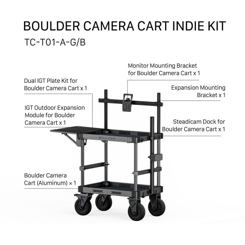 Маглайнер Tilta 92 cm Boulder Camera Cart (Base Model with Indie Kit) (TC-T01-A-G) | від бренду Tilta