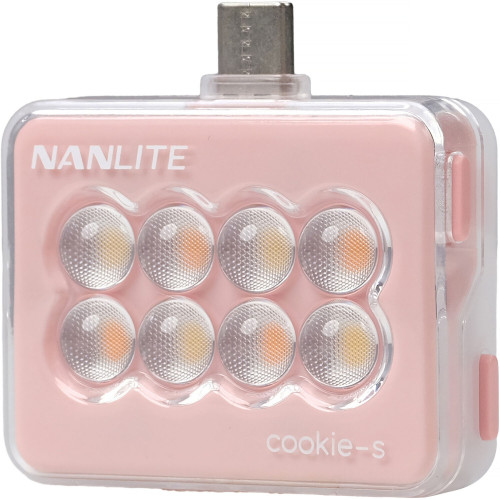 Портативная светодиодная панель Nanlite cookie USB-C Mini Square LED (Coral Pink) (COOKIE-S-CP) | Nanlite