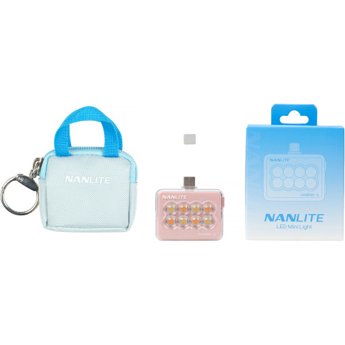 Портативная светодиодная панель Nanlite cookie USB-C Mini Square LED (Coral Pink) (COOKIE-S-CP) | Nanlite