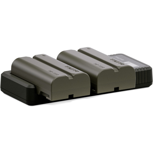 Зарядний пристрій з батареями Tilta L-Series/NP-F Battery Charger Kit with 2 Batteries and 2-Bay Charger (3500mAh) (TBC-LS-A-GN) | Tilta