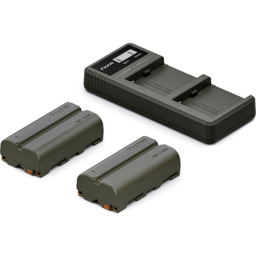Зарядний пристрій з батареями Tilta L-Series/NP-F Battery Charger Kit with 2 Batteries and 2-Bay Charger (3500mAh) (TBC-LS-A-GN) | Tilta