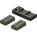Зарядний пристрій з батареями Tilta L-Series/NP-F Battery Charger Kit with 2 Batteries and 2-Bay Charger (3500mAh) (TBC-LS-A-GN) | Tilta