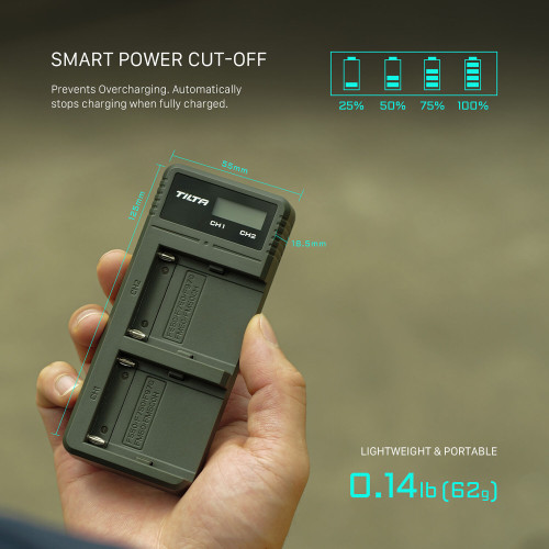 Зарядное устройство Tilta 2-Bay NP-F/L-Series Battery Charger (TBC-LS-GN) | Tilta