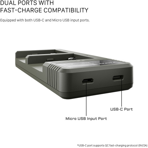 Зарядное устройство Tilta 2-Bay NP-F/L-Series Battery Charger (TBC-LS-GN) | Tilta