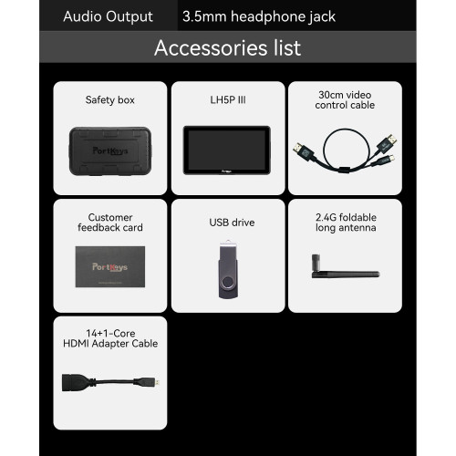 Сенсорный накамерный монитор PORTKEYS LH5P III 5.7' Touchscreen HDMI Monitor (LH5P III) | от бренда PortKeys