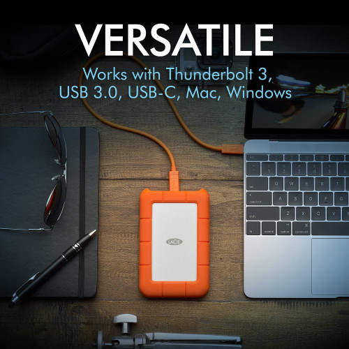 Портативний зовнішній накопичувач LaCie 2TB USB 3.1 Gen 1 Type-C Rugged Secure Portable Hard Drive (STFR2000403) | від бренду LaCie