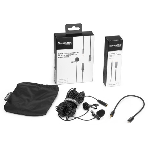 Петличний мікрофон Saramonic LavMicro U1C Dual Omnidirectional Lavalier Microphone with Lightning Connector for iOS Devices (LavMicro U1С) | Saramonic