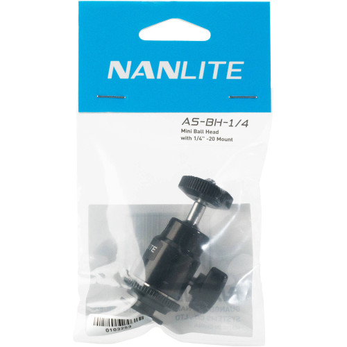 Шарова голова Nanlite Mini Ball Head with Hot Shoe Adapter and 1/4''-20 Mount (AS-BH-1/4) | Nanlite