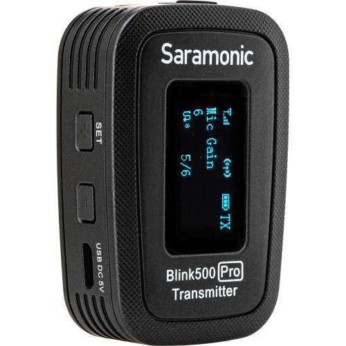 Цифровий передавач Saramonic Blink 500 Pro TX Transmitter with Built-In Mic and Lavalier Mic (2.4 GHz) (BLINK 500 PRO TX) | Saramonic
