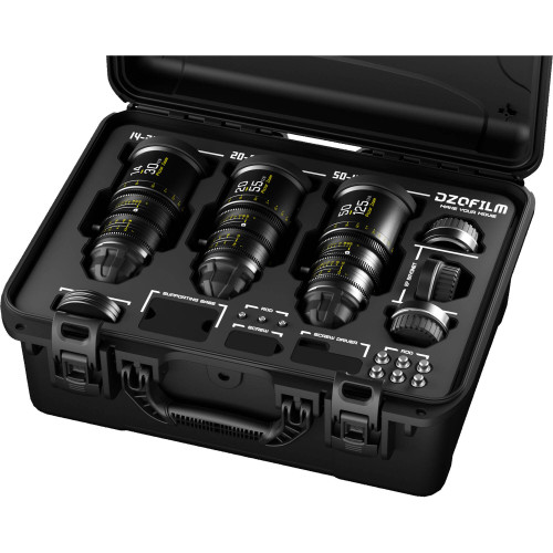 Комплект об'єктивів DZOFilm Pictor Zoom 3-lens kit Black (14-30/20-55/50-125, T2.8) in Safety Case (DZO-7220001B/2B/3B-Kit) | DZOFilm