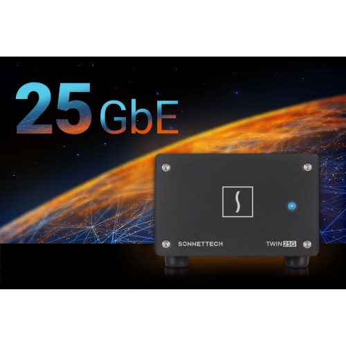 Мережевий адаптер Sonnet Twin25G Dual 25G SFP28 to Thunderbolt 3 Adapter (TWIN25G-TB) | Sonnet
