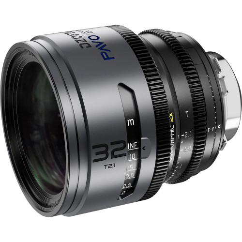 Об'єктив DZOFilm PAVO 32mm T2.1 2x Anamorphic Prime Lens (Blue Coating, PL/EF Mount) (DZO-PA3221PLMB) | DZOFilm