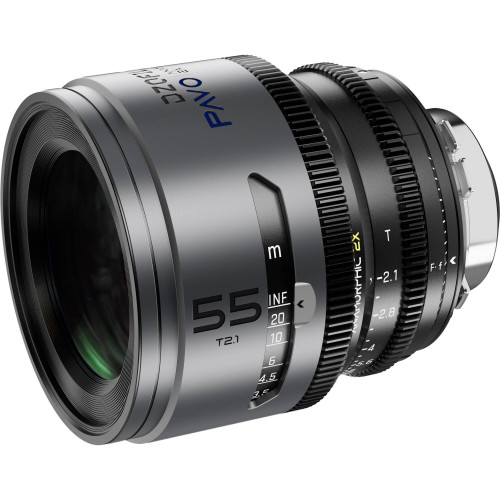 Об'єктив DZOFilm PAVO 55mm T2.1 2x Anamorphic Prime Lens (Blue Coating, PL/EF Mount) (DZO-PA5521PLMB) | DZOFilm