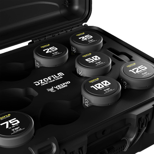Комплект об'єктивів DZOFilm Vespid Prime 7-lens Kit PL/EF mount (16mm T2.8+25/35/50/75/100/125mm T2.1) in hard case (DZO-VP7V2PL) | DZOFilm