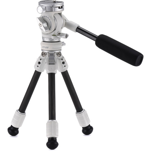 Штатив (комплект) Tilta Tabletop Video Fluid Head with 1-Stage Carbon Fiber Legs (3KG) - Snow White (TT-VT03-FB-SW) | Tilta