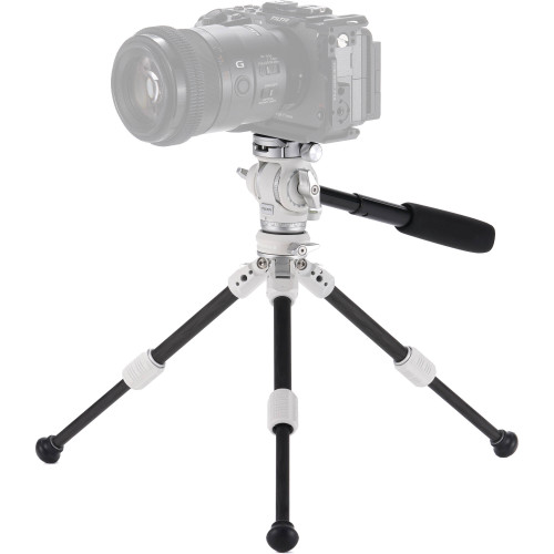Штатив (комплект) Tilta Tabletop Video Fluid Head with 1-Stage Carbon Fiber Legs (3KG) - Snow White (TT-VT03-FB-SW) | Tilta
