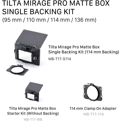 Компендіум Tilta Mirage Pro Matte Box with 114mm Clamp-On Adapter (MB-T17-S114) | від бренду Tilta