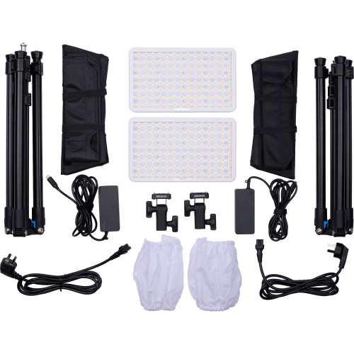 Портативна світлодіодна панель Aputure Amaran Pano 60c RGB COB Mobile Light Panel (2-Light Kit, White) (MP01010095) | Aputure