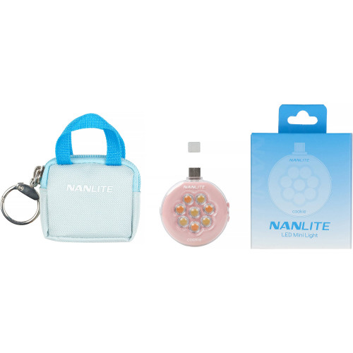 Портативная светодиодная панель Nanlite cookie USB-C Mini Round LED (Coral Pink) (COOKIE-CP) | Nanlite