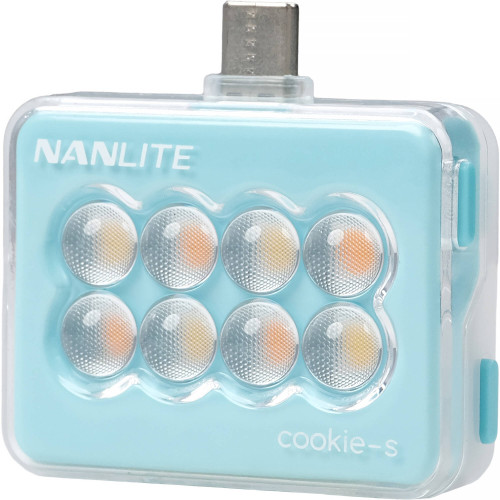 Портативная светодиодная панель Nanlite cookie USB-C Mini Square LED (Cyan Blue) (COOKIE-S-CB) | Nanlite