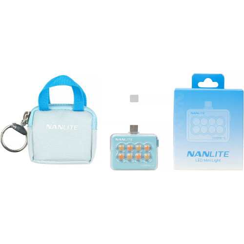 Портативная светодиодная панель Nanlite cookie USB-C Mini Square LED (Cyan Blue) (COOKIE-S-CB) | Nanlite