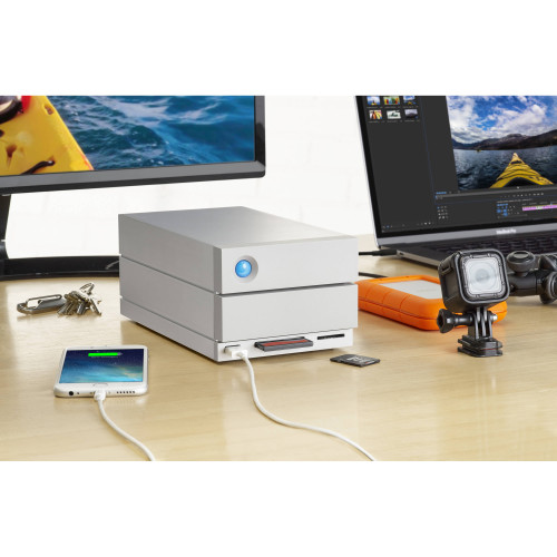Зовнішній накопичувач - док станція LaCie 8TB 2big Dock 2-Bay RAID Array Thunderbolt 3 (STGB8000400) | від бренду LaCie
