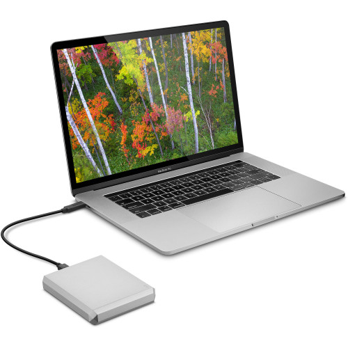 Портативний зовнішній накопичувач LaCie 4TB USB 3.1 Type-C Mobile Drive (Moon Silver) (STHG5000400) | від бренду LaCie