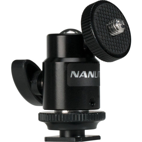 Шарова голова Nanlite Mini Ball Head with Hot Shoe Adapter and 1/4''-20 Mount (AS-BH-1/4) | Nanlite