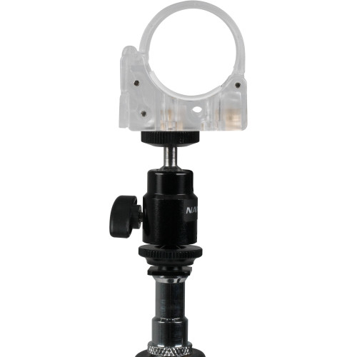 Зажим с шаровой головкой Nanlite Pavotube Transparent Polycarbonate Clip and Mini Ball Head with Hot Shoe Adapter (HD-T12+BH) | Nanlite