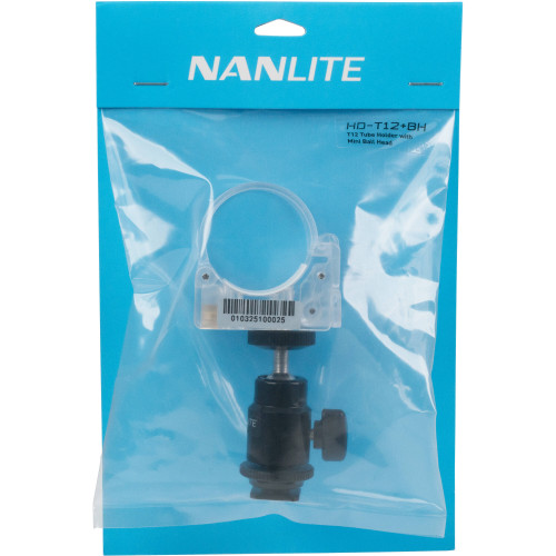 Зажим с шаровой головкой Nanlite Pavotube Transparent Polycarbonate Clip and Mini Ball Head with Hot Shoe Adapter (HD-T12+BH) | Nanlite