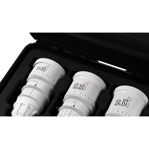 Комплект об'єктивів DZOFilm Pictor T2.8 Super35 Zoom 3-Lens Kit (PL & EF Mount, White) (DZO-7220001W/2W/4W-Kit) | DZOFilm