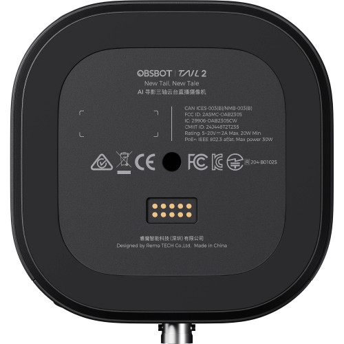 Веб-камера OBSBOT Tail 2 AI-Powered PTZR 4K Live Production Camera (OAB-2305-CW-NONDI) | OBSBOT