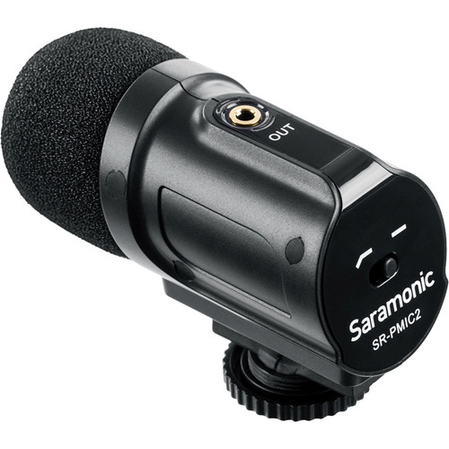 Накамерний мікрофон Saramonic SR-PMIC2 Mini Stereo Condenser Microphone with Integrated Shockmount (SR-PMIC2) | Saramonic