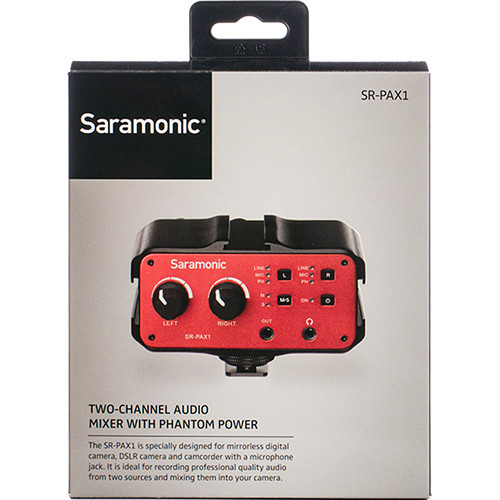 Микрофонный микшер с предусилителем Saramonic SR-PAX1 Two-Channel Audio Mixer, Preamp, Microphone Adapter (SR-PAX1) | Saramonic