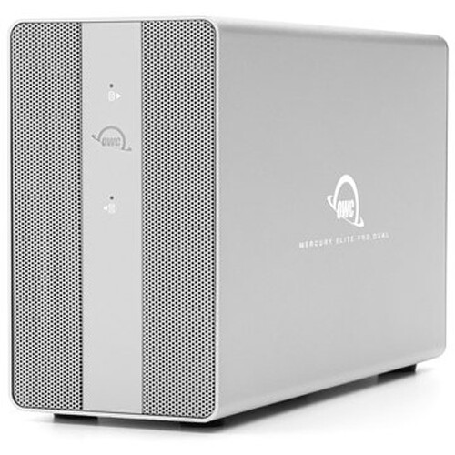 Зовнішній накопичувач OWC Mercury Elite Pro Dual 2TB 2-Bay USB 3.2 Gen 2 RAID Array with 3-Port Hub (2 x 1TB) (OWCMEDCH7T02) | OWC