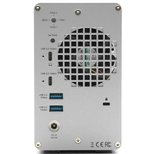Зовнішній накопичувач OWC Mercury Elite Pro Dual 2TB 2-Bay USB 3.2 Gen 2 RAID Array with 3-Port Hub (2 x 1TB) (OWCMEDCH7T02) | OWC