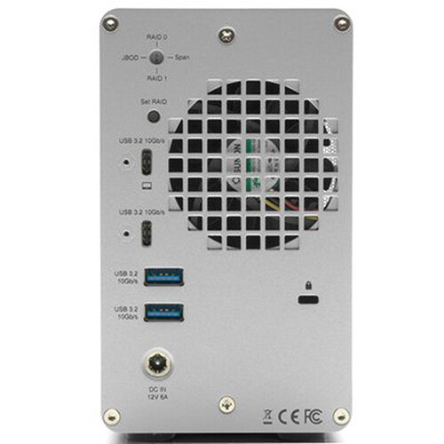 Зовнішній накопичувач OWC Mercury Elite Pro Dual 8TB 2-Bay USB 3.2 Gen 2 RAID Array with 3-Port Hub (2 x 4TB) (OWCMEDCH7T08) | OWC